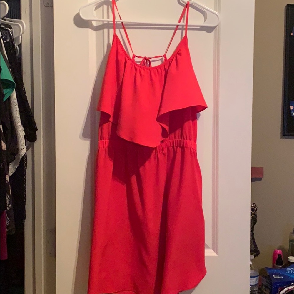 Bright hot pink dress with pockets size L
